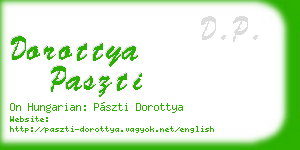 dorottya paszti business card